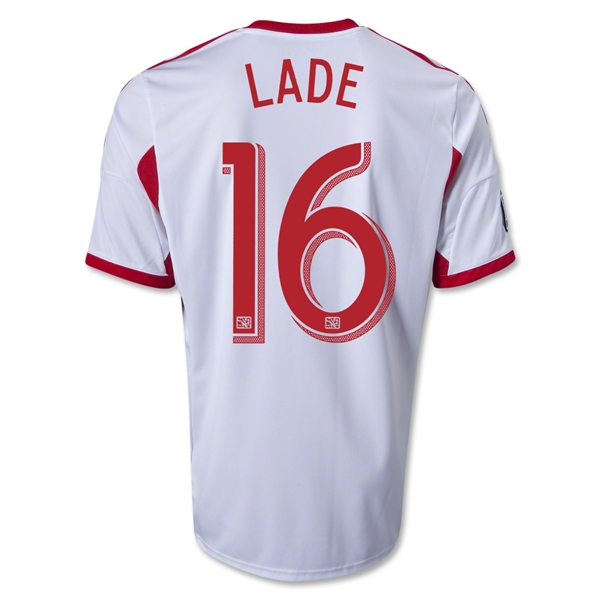 13-14 Red Bulls #16 LADE Home White Soccer Jersey Shirt